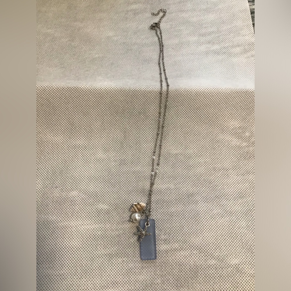 NWT! Bohemian Faux Sea Glass Necklace - Picture 1 of 4